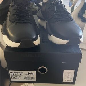 Karl Lagerfeld Black and White Men's Sneakers